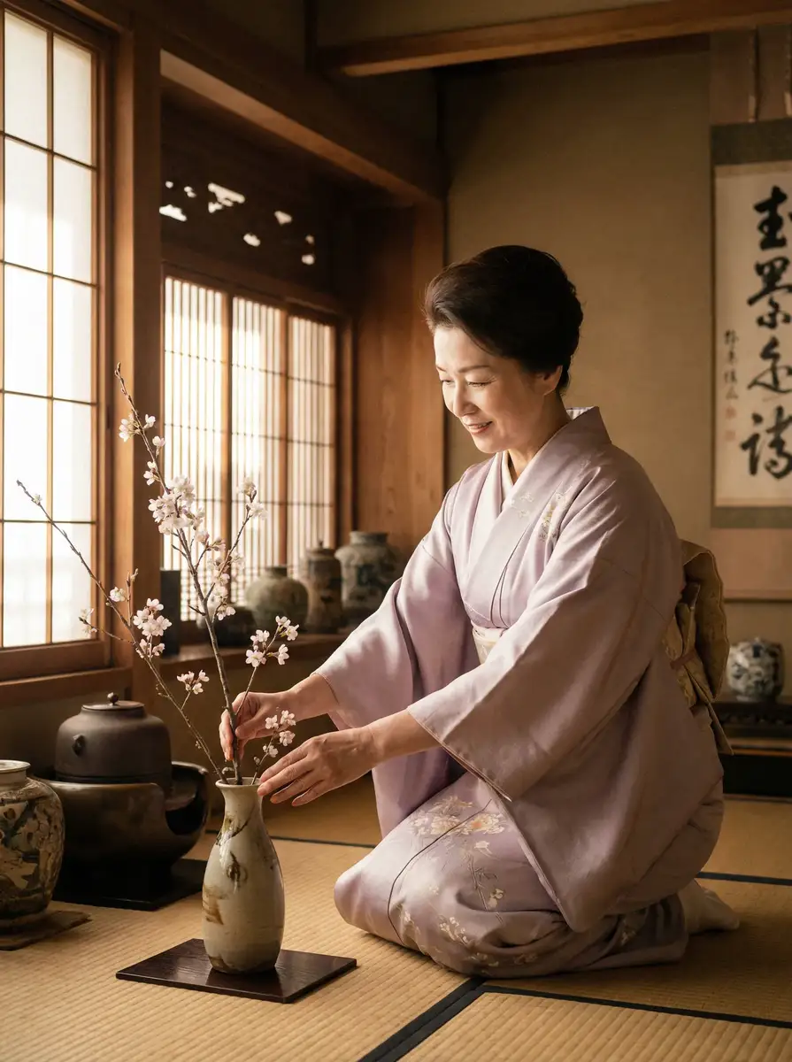 一位优雅的 四虎tv-四虎tv热门视频|在线视频免费高速播放 在和室中插花